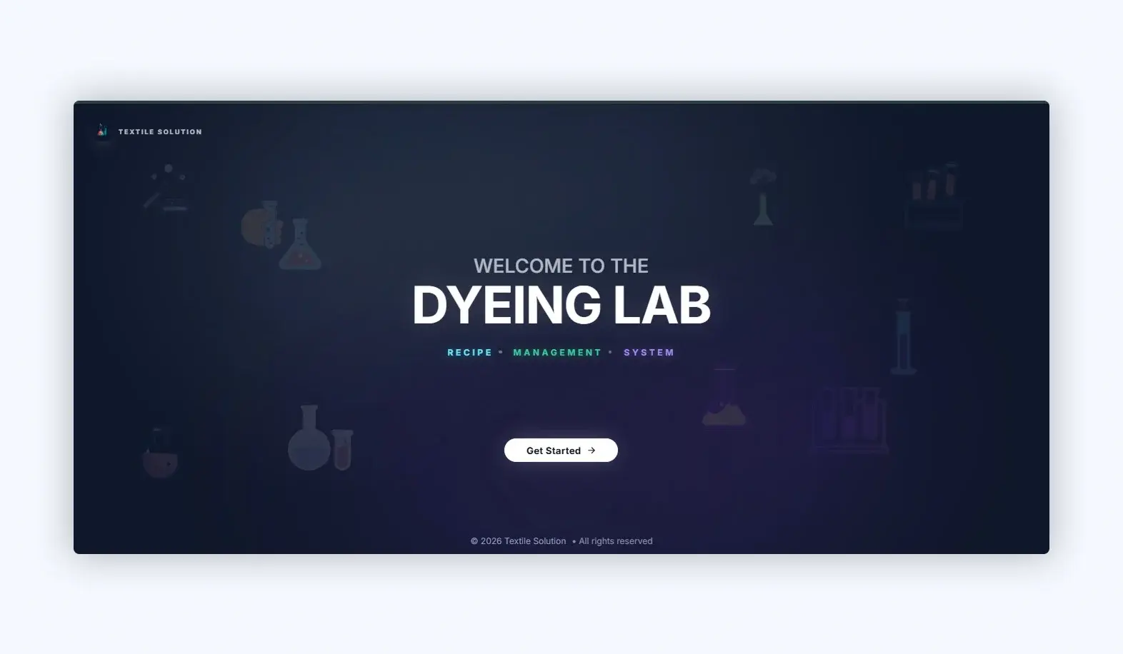Recipe Management System dashboard preview